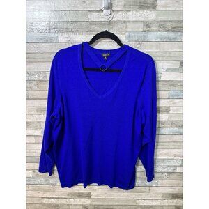 Women’s Torrid Sweater Royal Blue V-neck Plus Size 4